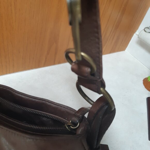 Brown soft genuine leather convertible Derek Alexander bag - Picture 6 of 14